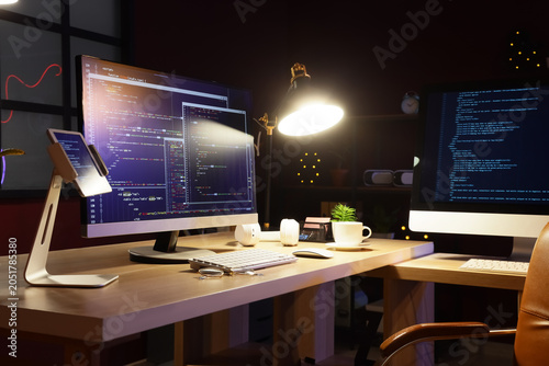 Programmer's workplace with...
