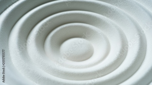 Minimalist White Concentric Ripple Texture | Abstract Design Concept