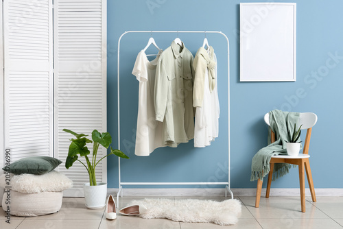 Interior of dressing room w...
