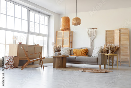 Comfortable sofa, wicker ar...