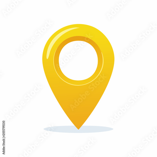 Yellow Map Pin Icon