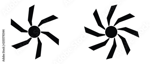 Propeller Icon, Propeller speed Icon, Fan speed icon, propeller fan speed icon.
