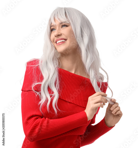 Beautiful young woman in bl...