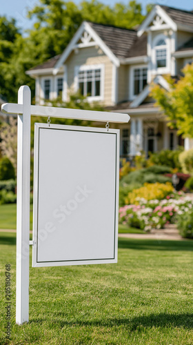 Blank Real Estate Sign in F...
