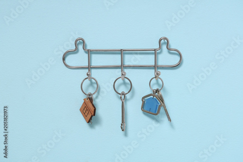 Keys from house hanging on ...
