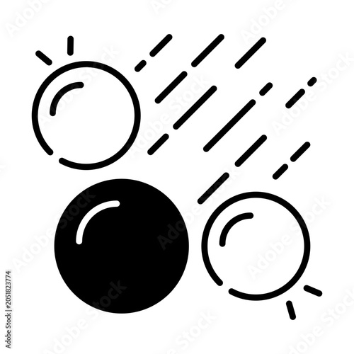 Billede på lærred Trendy design icon of falling balls