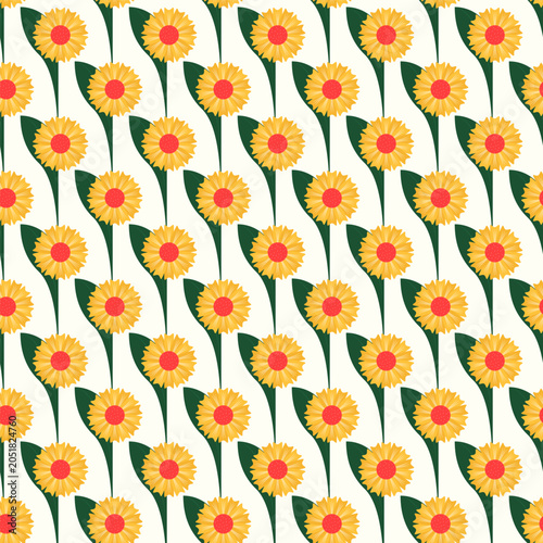 Seamless floral pattern in vintage retro style, suitable for fabric, paper printing, wallpaper, and backgrounds. Vector illustration.