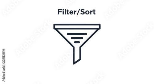 Minimalist Filter and Sort Icon Design.