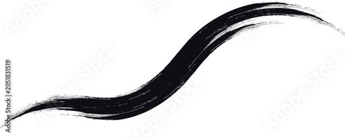 vector black line, grunge brush strokes ink paint isolated on white background. eps 10