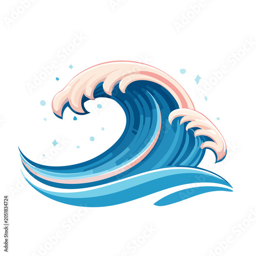 Stylized ocean wave illustration