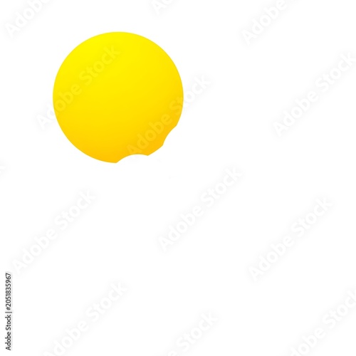 Sun on white background