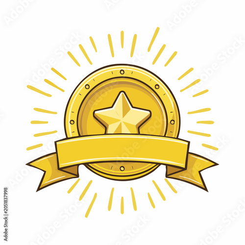 Golden Star Award Ribbon
