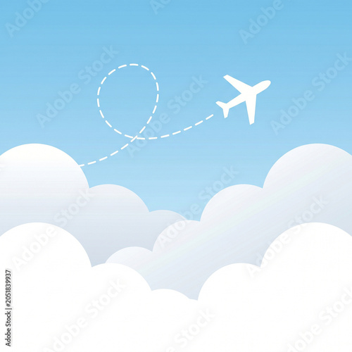 airplane in the sky