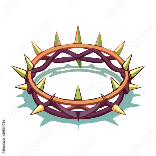 Stylized Crown of Thorns Illustration