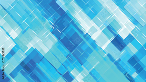 Abstract Blue Geometric Rectangular Pattern Background