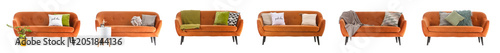 Collage of orange velvet so...