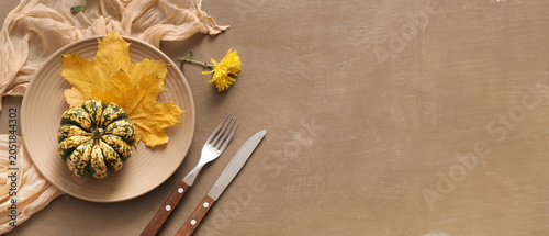 Beautiful table setting wit...