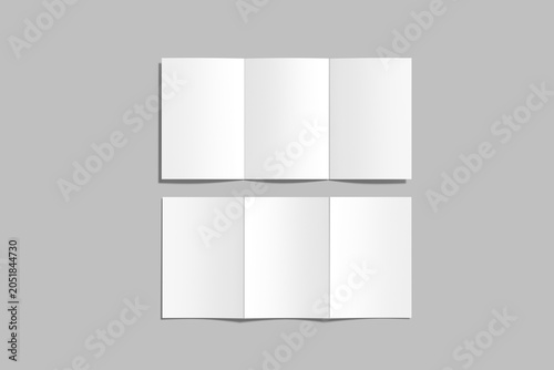 A5 Trifold Mockup Design Blank Icon