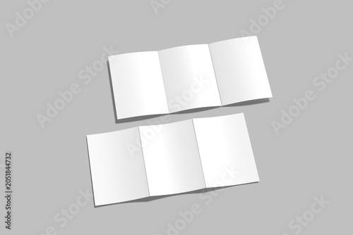 A5 Trifold Mockup Design Blank Icon