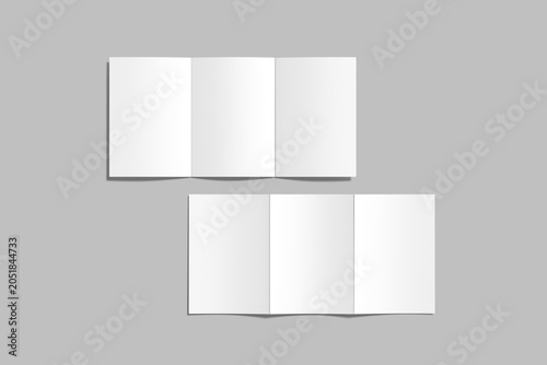 A5 Trifold Mockup Design Blank Icon