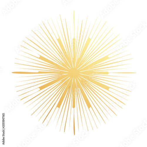 Golden starburst graphic element