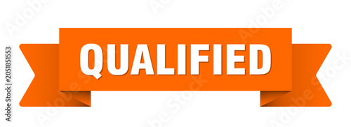Foto qualified ribbon isolated on transparent background