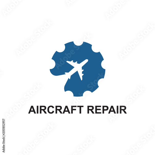 Aircraft repair with gear symbol