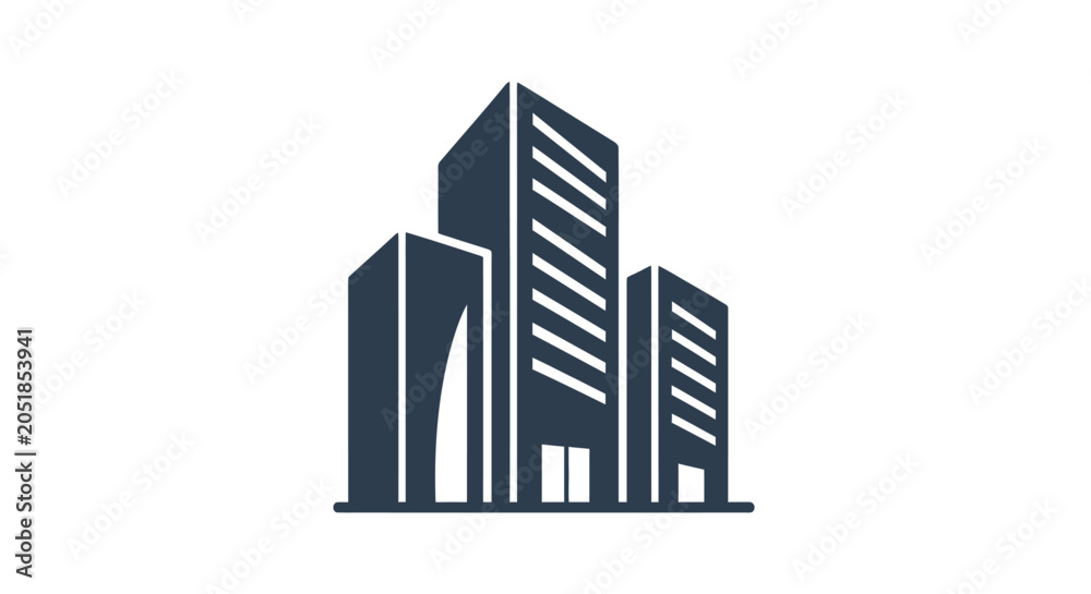 Fototapeta premium Modern City Skyscraper Building Design.