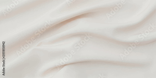 Εκτύπωση καμβά Soft, flowing, ivory silk fabric with gentle waves and subtle creases, evoking a sense of luxury and delicate texture