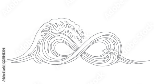 Foto Infinity Wave Symbol Line Art
