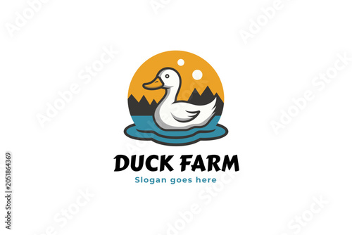 Duck logo design template