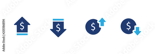 Canvas Print Price icon set