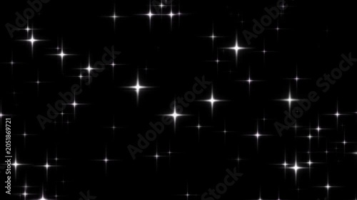 sparkling stars animation on black background