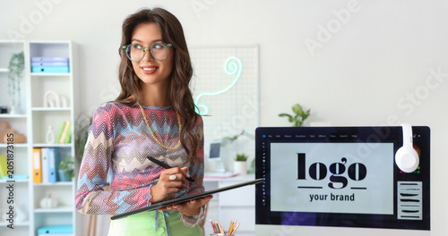 Beautiful graphic designer ...
