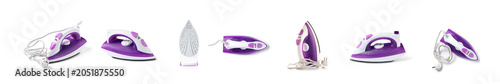Purple electric steam iron ...