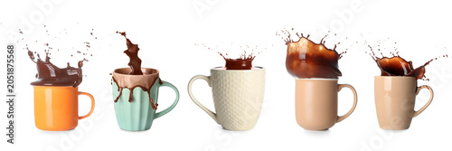 Chocolate splash in five co...