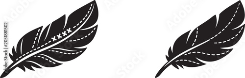 Photos Fabric feather icon, soft textile and lightweight material vector illustration