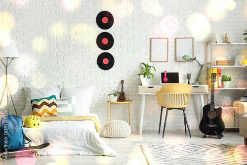 Modern teenager bedroom int...