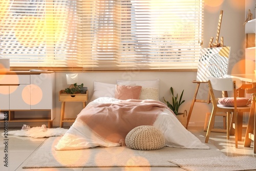 Cozy bedroom interior with ...