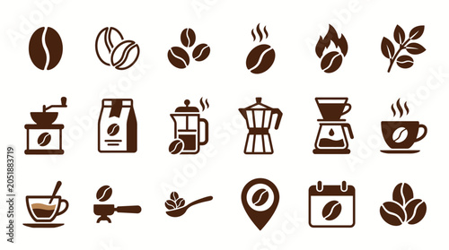 Coffee Beans and Coffee Related Objects.