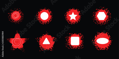 Fotografia Colorful confetti scatter pattern on white background festive celebration design