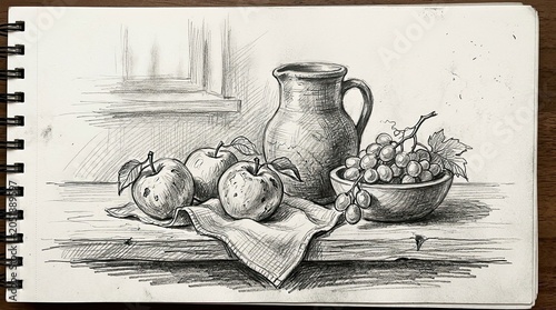 still life with olive oil
