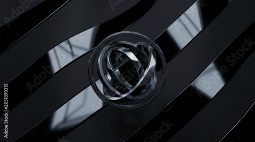 ring on black background