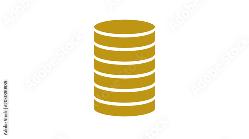 Bild auf Leinwand Stack of golden coins money.