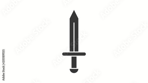 Schilderij op canvas Sword Icon Symbol Weapon Blade.