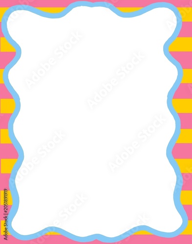 frame with rainbow colored stripes