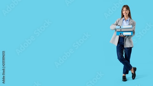 Smiling young businesswoman...