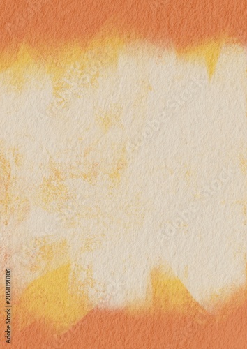 Abstract Bzckground orange, yellow and cream color on paper illustration for summer , Autumn, Thanksgiving and morning concept.