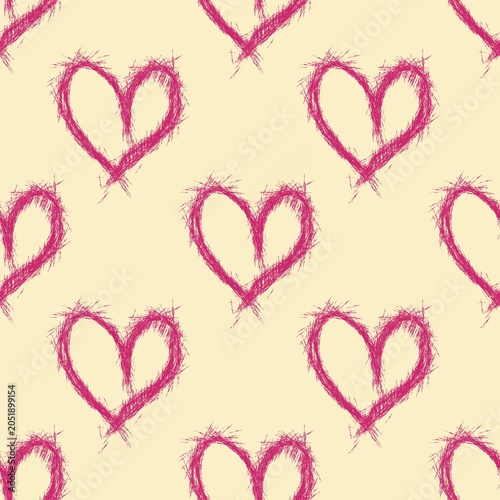 seamless pattern with hearts