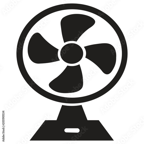 Obraz na plátně Silhouette illustration of a fan